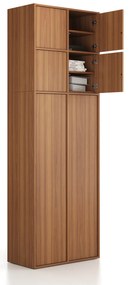 Nadstavba pre skrine FRAME, 4x dvere, 872 x 450 x 854 mm, PUSH-lock, orech