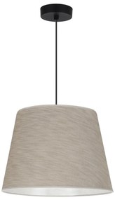 Závesné svietidlo Len, 1x béžové textilné tienidlo, (fi 38 cm), b