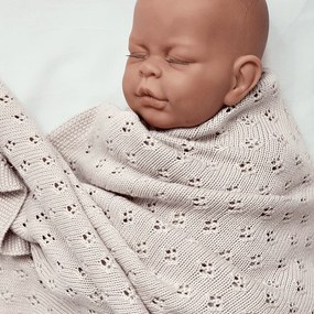 Bambusová prikrivka púdrovo ružová 80×100 cm