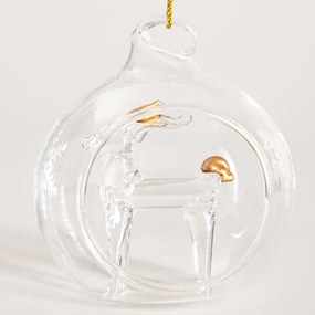 Závesná vianočná dekorácia GLARS so sobom 757495