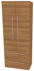 Mereo, Mereo Bino, kúpeľňová skrinka vysoká 163 cm, dvojitá, Multidecor, Orech Dijon prírodný, MER-CN699ODP1