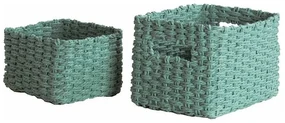 Set pletených košíkov Compactor Lisou, 2 ks, zelená