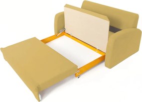 Pohovka s rozkladom Impuls, žltá látka