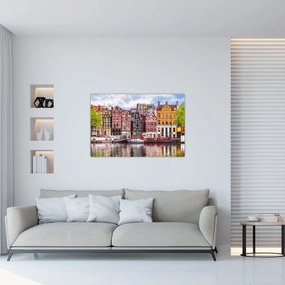 Obraz - Amsterdam, tanečné domy (90x60 cm)