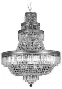 24 Pätíc krištáľ luster do lobby Ø80