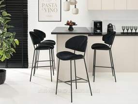 Barová stolička Ninasus (čierna). Akcia -16%. Vlastná spoľahlivá doprava až k Vám domov. 1136408