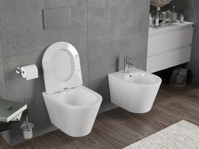 Mexen Rico, závesná WC misa 490x360x370 mm, Rimless Tornádo, biela lesklá, 3372XX00T