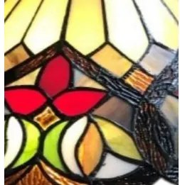 Metal Tiffany stolná lampa kolekcia BRIGHT Ø25*42