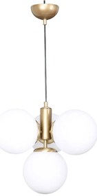 Biele/v zlatej farbe závesné svietidlo so skleneným tienidlom ø 15 cm Hector – Squid Lighting