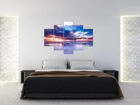 Obraz - Západ slnka pri mori (150x105 cm)