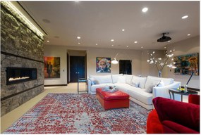 Diamond Carpets India, Ručne viazaný kusový koberec Diamond DC-JKM Silver / blue-red, 180x275, červená, chodba / predsieň