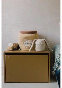 Krémový látkový detský kôš na hračky ø 15x15 cm Mini Rita the Rabbit – Lorena Canals