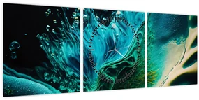 Obraz - Abstraktné pozadia (s hodinami) (90x30 cm)