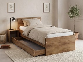 Posteľ ELISA 90 x 200 cm, dub artisan Rošt: Bez roštu, Matrac: Bez matraca