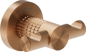 Mexen Triv, nástenný dvojitý háčik na uteráky, medená matná, 70A33012-65