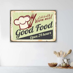 Gario Obraz na plátne Ceduľa dobré jedlo Rozmery: 60 x 40 cm
