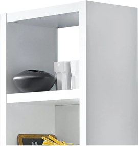 Sconto Barový stôl s regálom BART biela