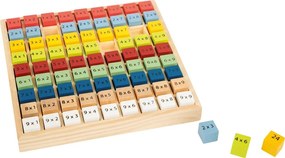 Dřevěná vzdělávací tabulka NÁSOBILKA vícebarevná