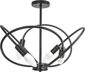 Toolight Toolight, stropné svietidlo 4xE27 APP1093-4C, čierna, OSW-04409