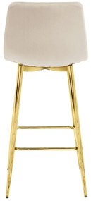 Barová stolička ARCETO - béžový zamat / ZLATÉ nohy x 3 9401 71 00 00