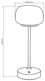 LED Stmievateľná dotyková stolná lampa RIMINI LED/2W/5V USB 2000 mAh čierna/biela