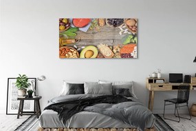 Obraz plexi Fazuľa brokolica avokádo orechy 140x70 cm