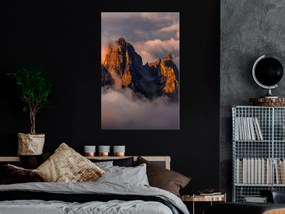 Artgeist Obraz - Mountains in the Clouds (1 Part) Vertical Veľkosť: 80x120, Verzia: Premium Print