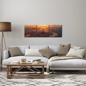 Obraz - Dopravné lietadlo (s hodinami) (90x30 cm)