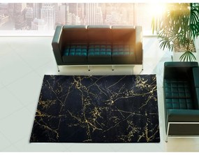 Čierny koberec Universal Gold Marble, 140 x 200 cm