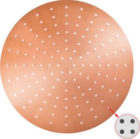 Slezák - RAV Hlavová sprcha okrúhla kovová ø 30 cm so 4-otvorovými tryskami - KS0001/4ZRL, Ružové zlato lesk