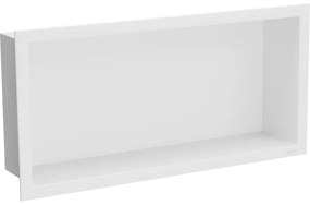 Mexen X-Wall-R, polička na zapustenie na obklad s golierom 45 x 20 cm, biela, 1920452010