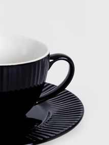 Šálka SIENA s podšálkou, čierna 733307 240 ml