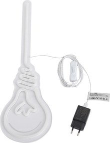 Neónová nástenná lampa teplá biela vrátane LED - žiarovka