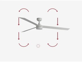 FARO 34292-1TW - LED Stmiev. ventilátor CRUISER LED/20W/230V 2700/4000/6500K + DO