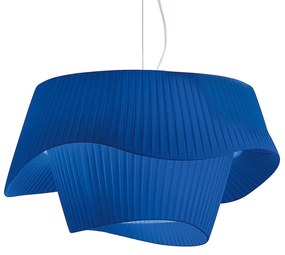 Modo Luce Cocó textilná závesná lampa Ø 80cm modrá