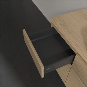 VILLEROY &amp; BOCH Legato závesná skrinka pod umývadlo na dosku (umývadlo v strede), 5 zásuviek, 1400 x 500 x 550 mm, Nordic Oak, B76000VJ