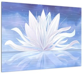 Sklenený obraz - Lotusový kvet (70x50 cm)