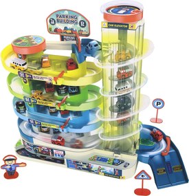 LEAN Toys Interaktívna súprava viacpodlažného parkoviska Svetlá, zvuky