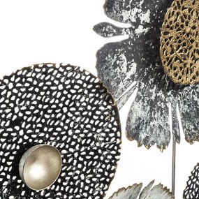 Kovová dekorácia na stenu Flowers 50x50 cm