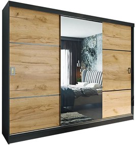 Skriňa Retro 200 3L grafit / dvierka craft