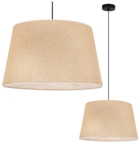 Závesné svietidlo Juta, 1x jutové tienidlo, (fi 44cm), b