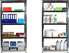 CH 5- policový kovový úložný regál Tosca IV. 180 x 90 x 30 cm