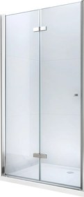 Mexen Lima, skladacie sprchové dvere do otvoru 120 x 190 cm, 6mm číre sklo, chrómový profil, 856-120-000-01-00