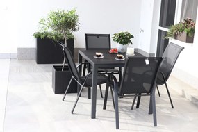 Záhradný jedálenský set Viking M + 4x kovová stolička Ramada