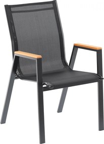 Garden Line POLYWOOD OCELOVÁ ZÁHRADNÁ STOLIČKA 61 x 56 x 90 CM ČIERNA