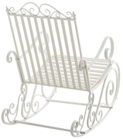 Kovové hojdacie kreslo Smile (SET 2 ks) - Biela