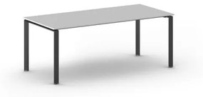 Rokovací stôl INFINITY s čiernou podnožou 2000 x 900 x 750 mm, sivá