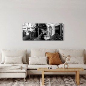 Obraz - Charles Chaplin v Prahe (120x50 cm)