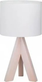 Stolná lampa Ging, biela látka%