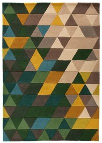 Ručne všívaný kusový koberec Illusion Prism Green / Multi, 200x290, viacfarebná, obývacia izba, Flair Rugs